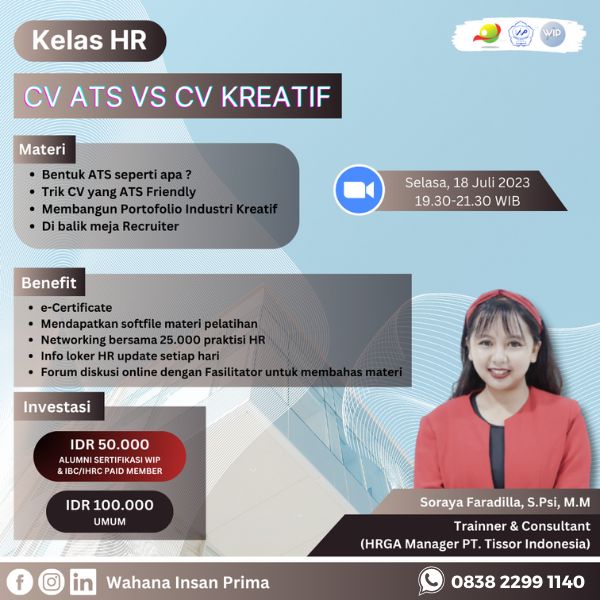 Kelas HR: CV ATS VS CV Kreatif - Up Your Skill