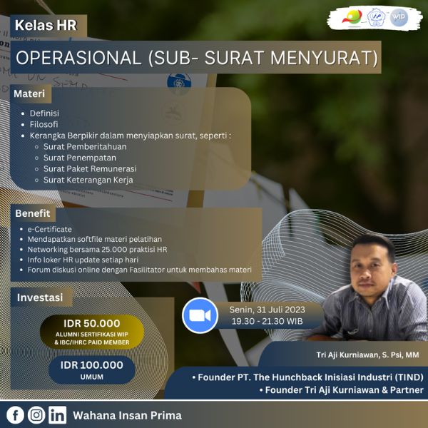 Operasional (Sub - Surat Menyurat)